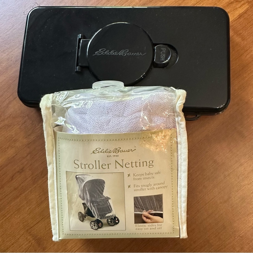Eddie Bauer Stroller Netting and wipes container